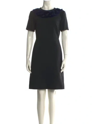 Pre-owned Fendi Crew Neck Mini Dress W/ Tags In Black