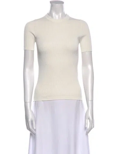 Pre-owned Fendi Crew Neck Short Sleeve T-shirt In Neutral