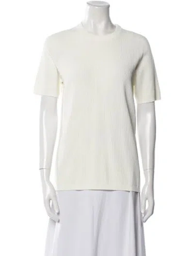 Pre-owned Fendi Crew Neck Short Sleeve T-shirt W/ Tags In White