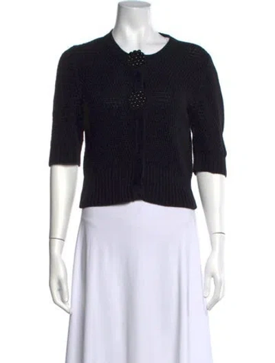 Pre-owned Fendi Crew Neck Sweater In Black