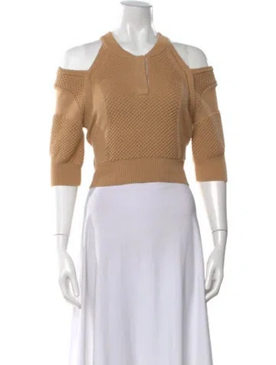 Pre-owned Fendi Crew Neck Sweater In Brown