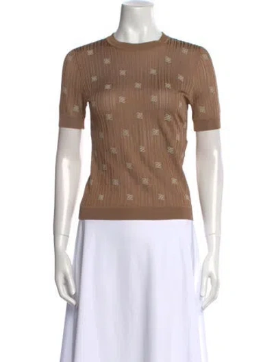 Pre-owned Fendi Crew Neck Sweater In Neutral