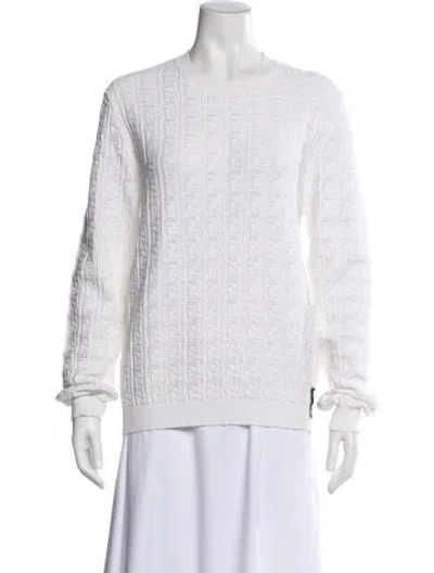 Pre-owned Fendi Crew Neck Sweater In Neutral