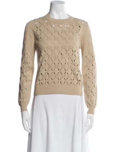 Pre-owned Fendi Crew Neck Sweater In Neutral