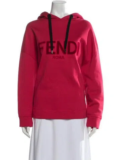 Pre-owned Fendi Crew Neck Sweater In Red