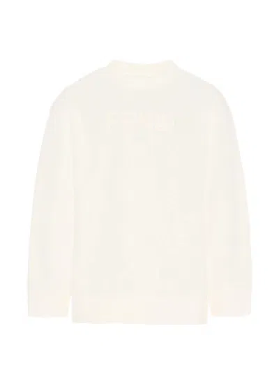 Fendi Crew Neck Sweatshirt In White