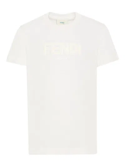 FENDI CREW NECK T-SHIRT WITH LOGO