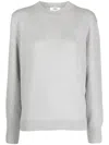 Fendi Crew-neck Wool-blend Jumper In Grey