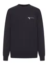 Fendi Regular Fit Wool Blend Pullover With Pockets In Black