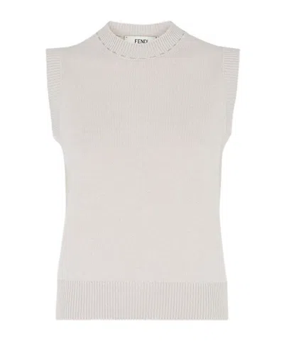 Fendi Round-neck Vest In Grey
