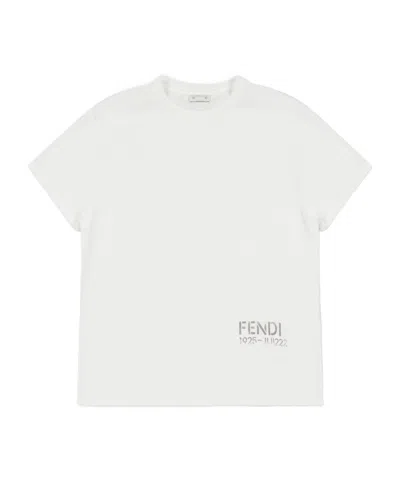 Fendi Crewneck Short Sleeve T-shirt In White