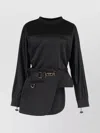 Fendi Crewneck Sweatshirt With Asymmetric Hem And Belt