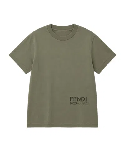Fendi Crew-neck T-shirt In Green