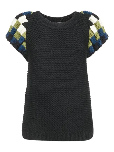 Pre-owned Fendi Crochet T-shirt In Black