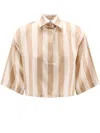 Fendi Pequin Stripes Cropped Shirt