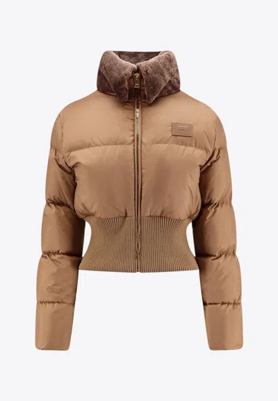 FENDI CROPPED PUFFER JACKET