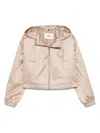 Fendi Logo-patch Jacket In Neutral