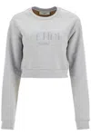 Fendi Crew-neck Sweatshirt Cropped In Grey