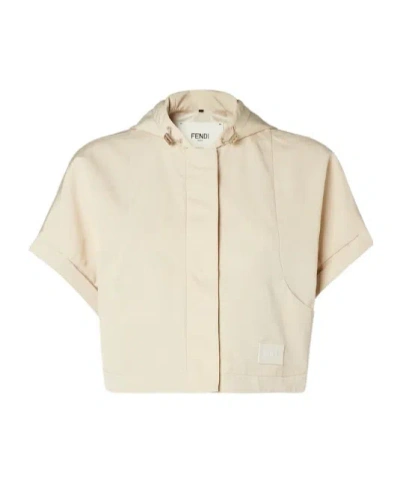 Fendi Cropped Vest In White