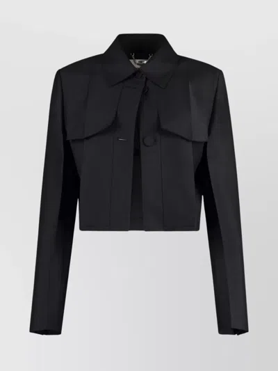 Fendi Cropped Wool And Mohair Blazer