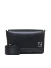 Fendi Compact Bag Squared Ff Crossbody Bags Blue In Black
