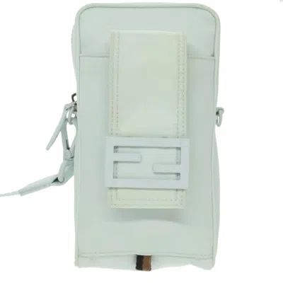 Pre-owned Fendi Crossbody Phone Holder Nylon Blue Nylon Clutche & Pouche Bag ()