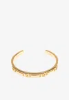Fendi Crystal Embellished Cuff Bracelet