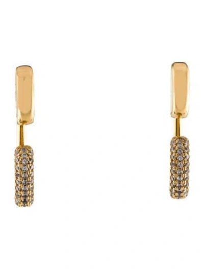 Pre-owned Fendi Crystal Filo Earrings In Transparent