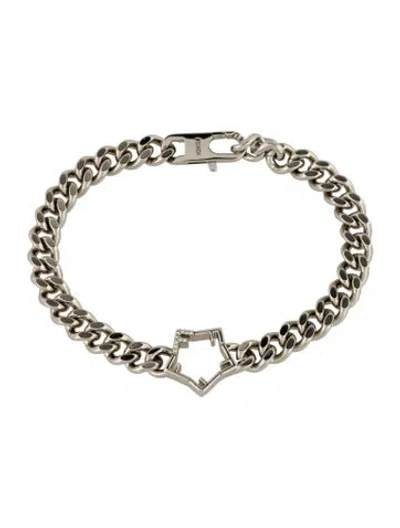 Pre-owned Fendi Crystal Star Bracelet, 8" In Transparent