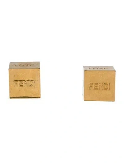 Pre-owned Fendi Cube Earrings In Multi