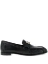 Fendi Nappa Leather Baguette Loafers Fringe Detail In Multi