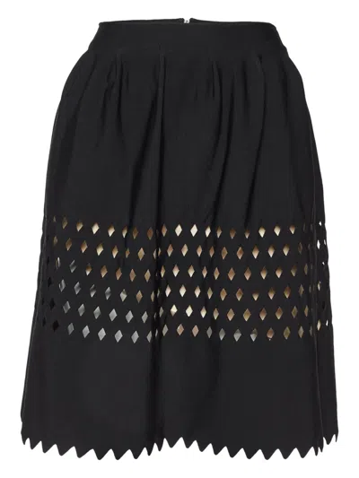 Pre-owned Fendi Cut-out Detailing Mini Skirt