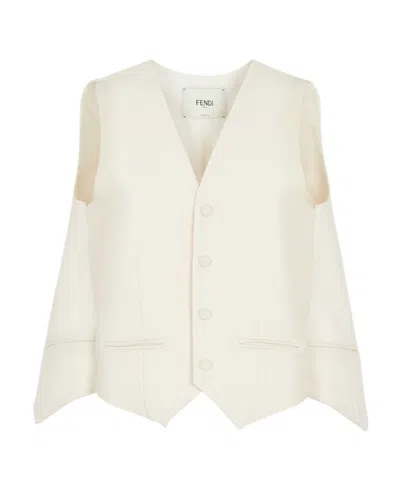 FENDI FENDI CAPE-EFFECT DECONSTRUCTED VEST