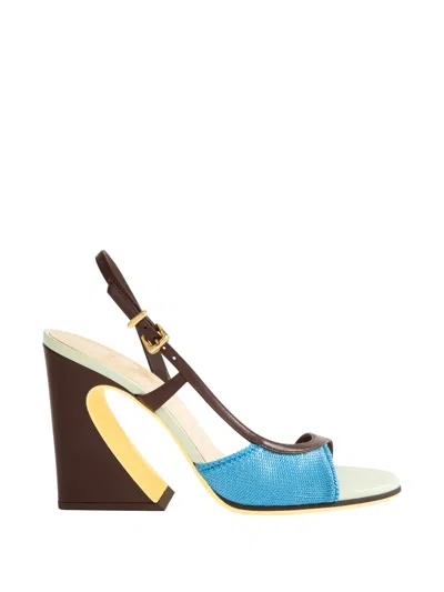 Fendi Cutout Heel Arco Pumps In Multi
