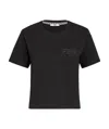 Fendi Cutwork Logo T-shirt In Black