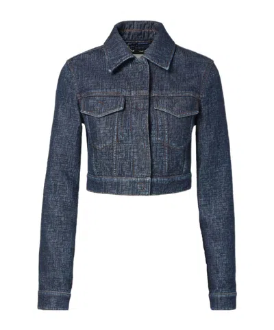 Fendi Brunello Cucinelli Striped Cotton T-shirt In Blue