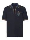 Fendi Ff Jacquard Polo Shirt In Blue