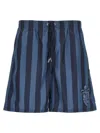 Fendi Pequin Nylon Swim Boxer In Dark Blue