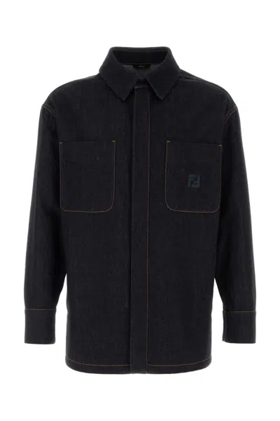 Fendi Dark Blue Selleria Jeans Jacket