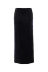 Fendi Zip-embellished Velvet Maxi Skirt In Blu