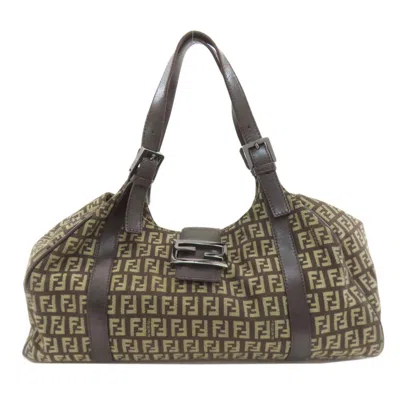 Pre-owned Fendi Dark Brown Canvas Tote Bag ()