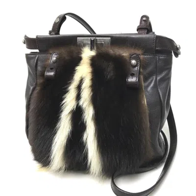 Pre-owned Fendi Dark Brown Fur Shoulder Bag ()