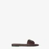Fendi Logo-embellished Flat Sandals In Brown
