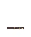 Fendi Dark Brown Leather Belt In Brown