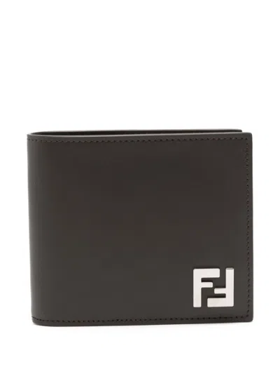 Fendi Dark Brown Logo Wallet