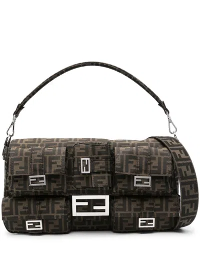 Fendi Dark Brown Maxi Baguette Bags