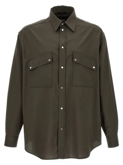 FENDI DARK BROWN OVERSIZE SHIRT