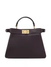 Fendi Small Peekaboo Iseeu Leather With Cavallino Lining Bags In Brown