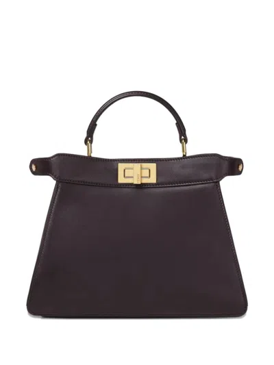 FENDI DARK BROWN PEEKABOO ISEEU SMALL BAG