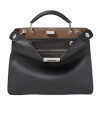 Fendi Peekaboo Handle Bag Small In Black